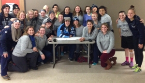 A highlight of the weekend: Alyson signing her National Letter of Intent to play at the University of Maine