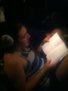 Alyson reads Hamlet on the bus